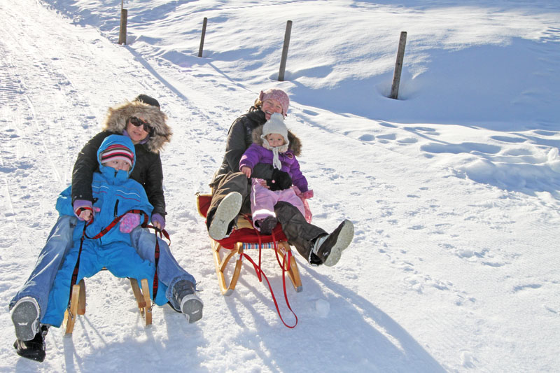 Tobogganing and winter fun